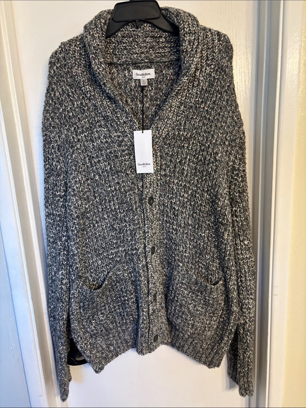 Goodfellow & Co Gray Marled Shawl Collar Cardigan